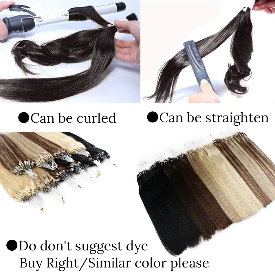 MRSHAIR, прямые волосы на микро-кольцах, 1"-24", 1 г/шт., 50 шт., волосы Remy для наращивания на микро-кольцах
