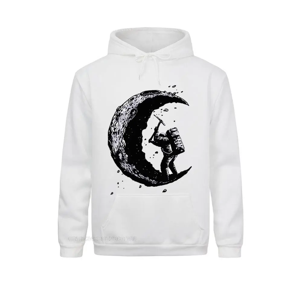 Digging The Moon Funny Women Printed On Crew Neck Pullover Hoodie Summer Harajuku & Tees Discount Cotton Geek Sweahoodies