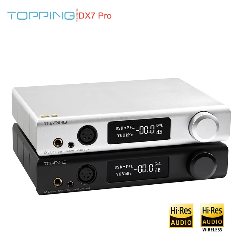 

Topping DX7 Pro ES9038Pro DAC & Headphone amp Bluetooth 5.0 32BIT/768kHz DSD1024 DX7PRO Wireless Decoder Headphone Amplifier