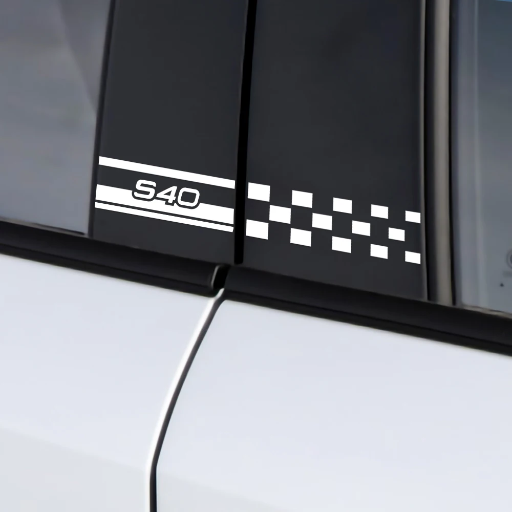 2 шт. креативные наклейки на окна автомобиля B для украшения кузова Volvo Rdesign T6 AWD S40
