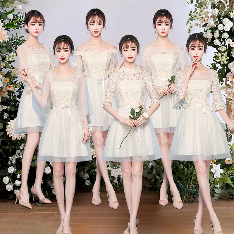 Бордовые Платья для подружки невесты Свадебная вечеринка элегантный тюль А