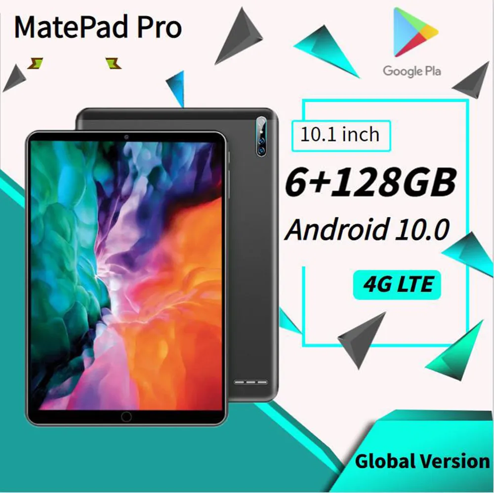 

Global Version 10.1 Inch MatePad Pro Tablets Android10.0 4G LTE Network 6GB RAM 128GB ROM Tablet10 Core Tablet PC Phone Tablett