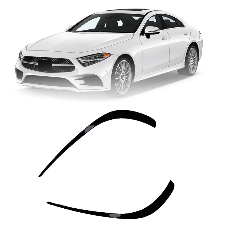 

Front Bumper Splitter Spoiler Canard Air Knife Surround Trim for Mercedes-Benz CLS-Class C218 X218 2014-2017 AMG Line