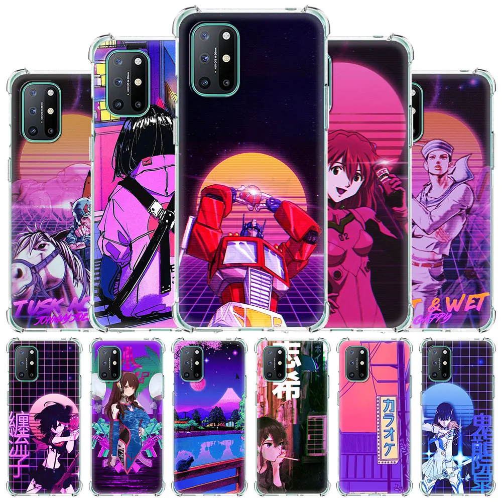 

Vaporwave Glitch Anime Clear Soft Case for OnePlus 8T 7 8 Nord N100 N10 7T Pro 5G Z Airbag Phone Cover for 1+ NordN100 Shell