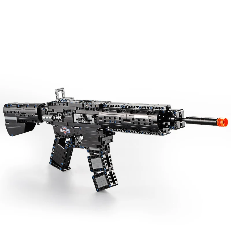 621 шт. DIY M4A1 карабин прорезиненная модель пистолета строительный блок военная