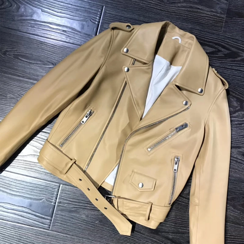 Куртка из натуральной кожи куртка подлинной овчины Женская овчины|Кожаные