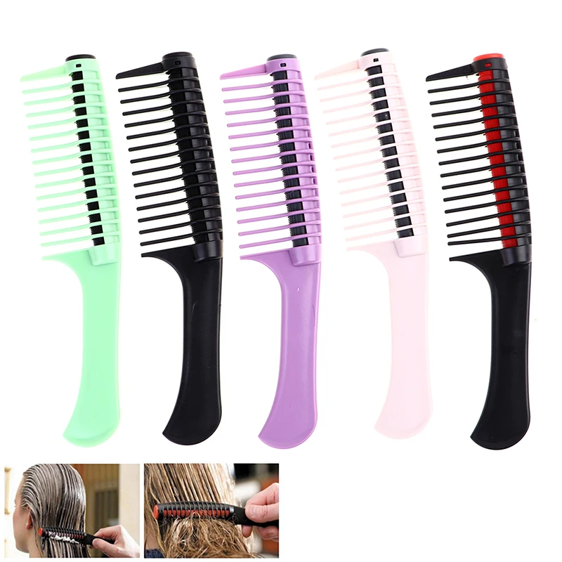 

1PC Hair Brush Wide Tooth Hair Comb Anti Static Massage Salon Coloring Barber Comb Hair Styling Accessories Nylon Teeth 23cm×5cm