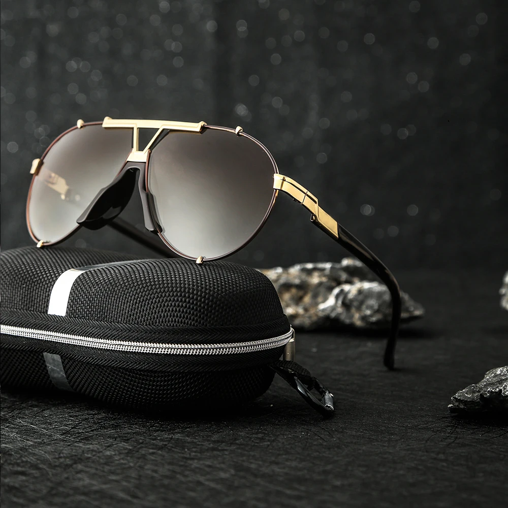 

Солнцезащитные очки Yvan в стиле ретро для мужчин и женщин, минималистичные металлические солнечные очки в стиле стимпанк, винтажные брендов...