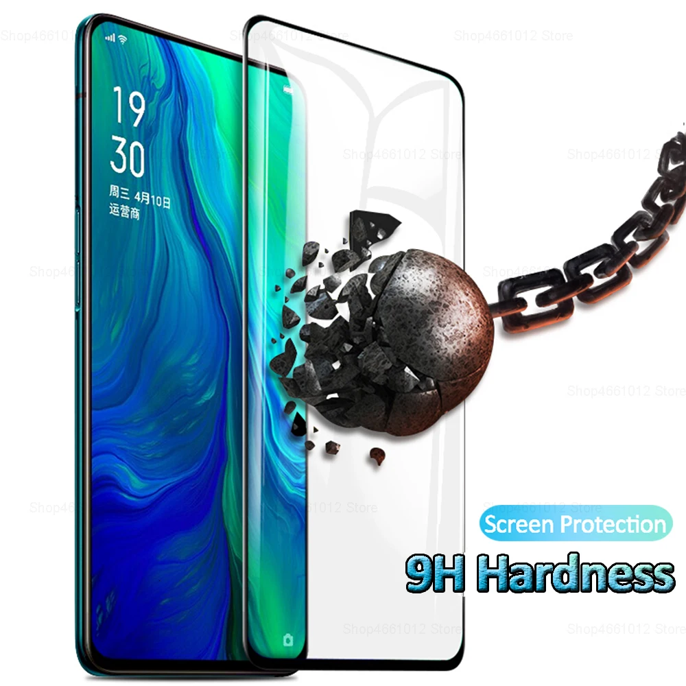 

For OPPO Reno Screen Protector Film for OPPO Reno 10x Zoom Tempered Glass on Reno 5G 6.6inch Full Cover Protective Safety Glass