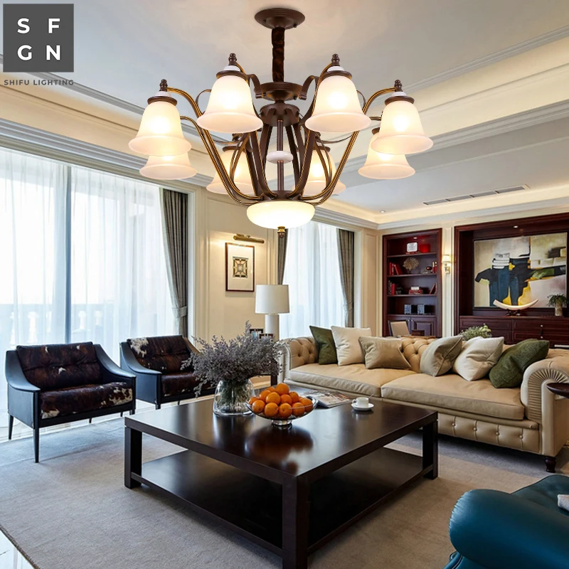 Люстра Светодиодная потолосветильник железный светильник в американском стиле