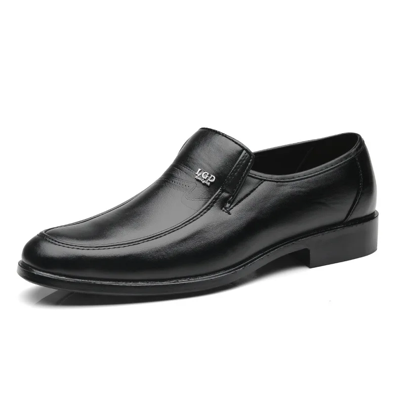 

2021 Spring Autumn New Fashion Retro Men's Dress Shoes Comfortable Square Toe Slip-on Casual Business Shoes Breathable for Work