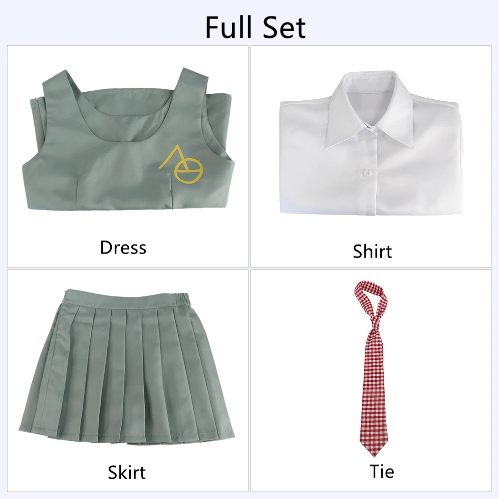 Косплей-костюмы из аниме данганронпа женская униформа матросский костюм зеленая