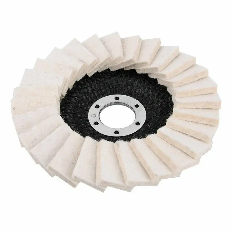 

2Pcs Wool Felt Polish Discs Wheels Angle Grinder Buffinging Pad Set125mm 5 Inch