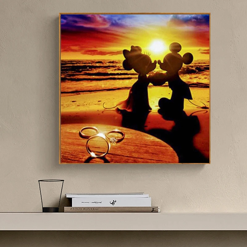 

Disney Canvas Painting Cartoon Mickey Wall Art Poster and Print Wall Art Picture for Living Room Home Decoration No Frame