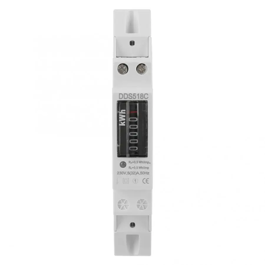 DDS518C цифровой ЖК дисплей счетчик энергии 220V однофазный din рейку кВт ч
