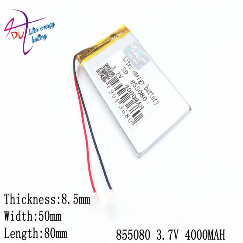 855080 в мАч литий ионный полимерный/литий аккумулятор для планшетного ПК внешнего