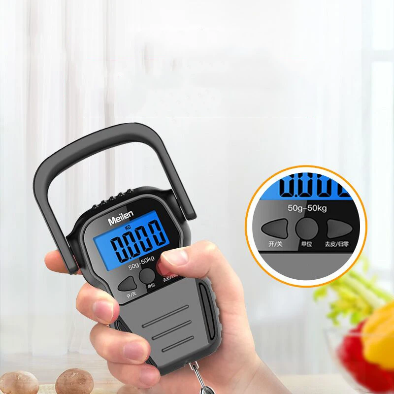 Портативный Мини цифровой ручной 50 кг 20 г рыболовный крючок подвесные весы
