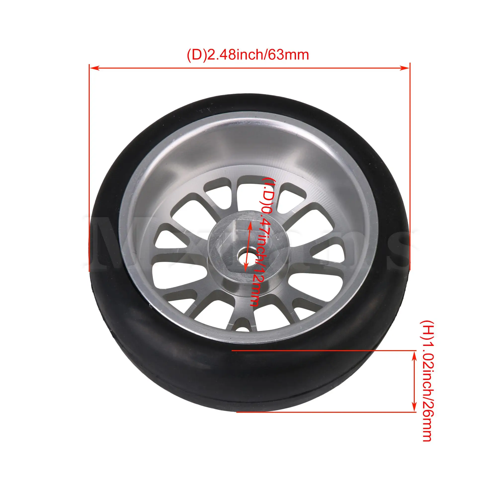 

Mxfans 4x Silver Mesh D12-040 Wheel Rim Tire Replacement for WPL RC Car 1:10