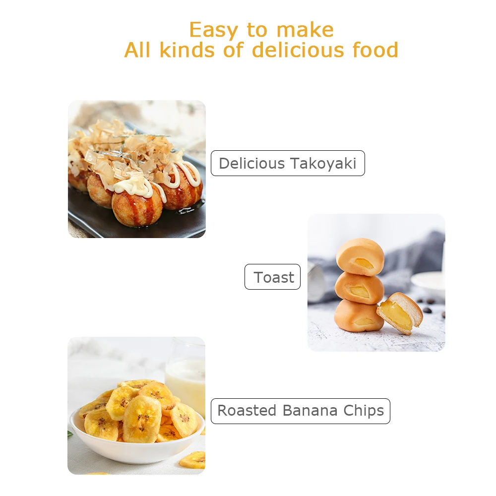 

Takoyaki Maker EU Plug Ebelskiver Maker Electric Takoyaki Pan Stuffed Pancake Pan Munk Aebleskiver Pan with 22 Takoyaki Holes