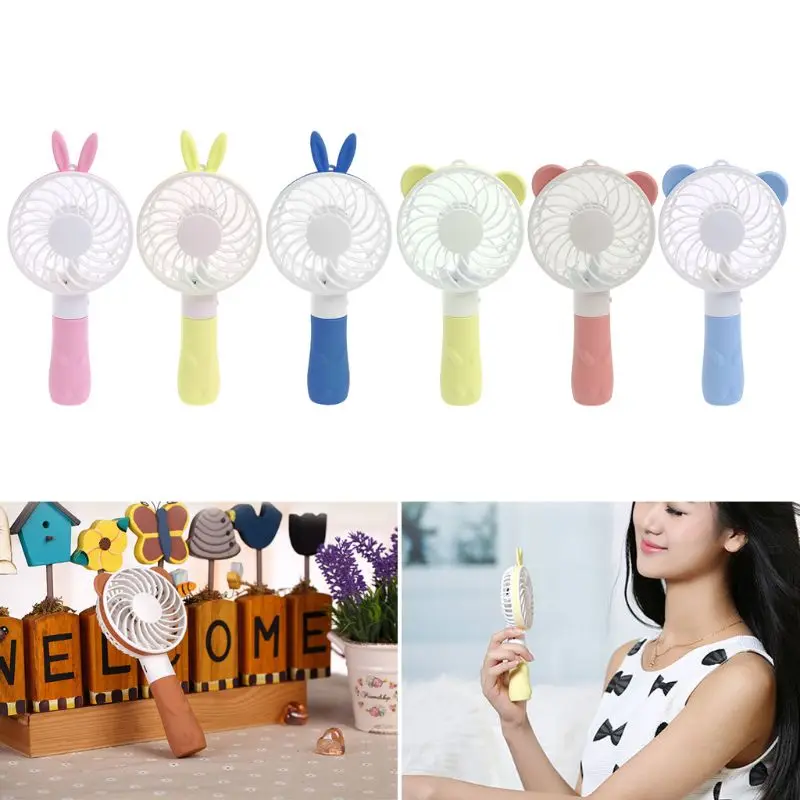 

Portable Hand Fan Battery Operated USB Power Handheld Mini Fan Cooler with Strap
