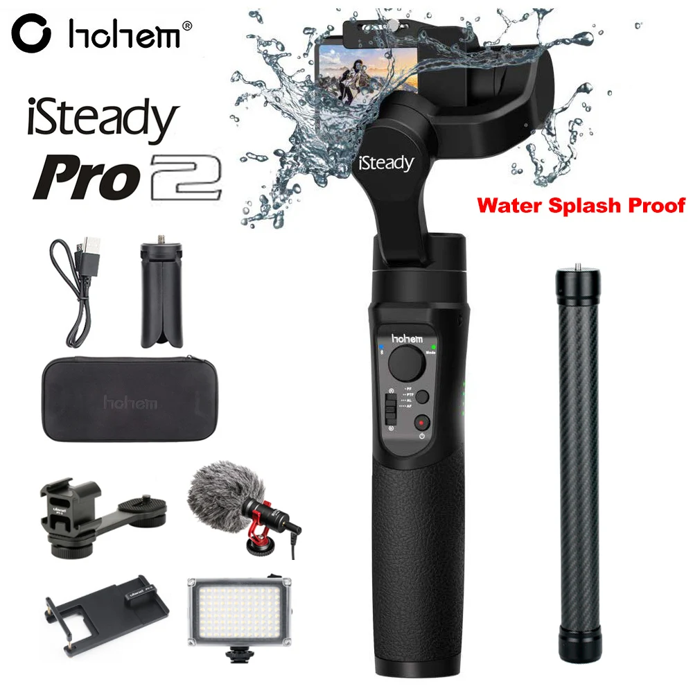 Hohem iSteady Pro 2 Mobile Plus 3 Axis Phone Gopro Gimbal для Gopro Hero 6 5 SJCAM стабилизатор для iPhone Andriod
