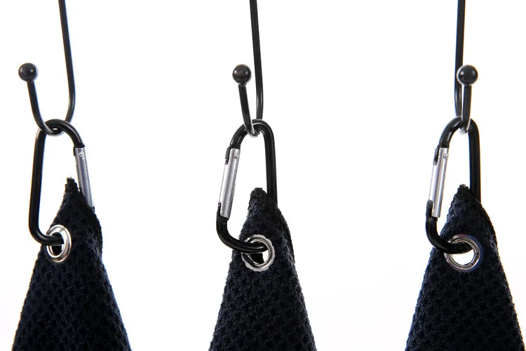 Полиэфирное Хлопковое полотенце гольф вафельный узор с карабином для чистки