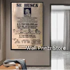 Картина с Пабло Эскобаром, популярный известный плакат, печать на холсте, Настенная картина для домашнего декора комнаты