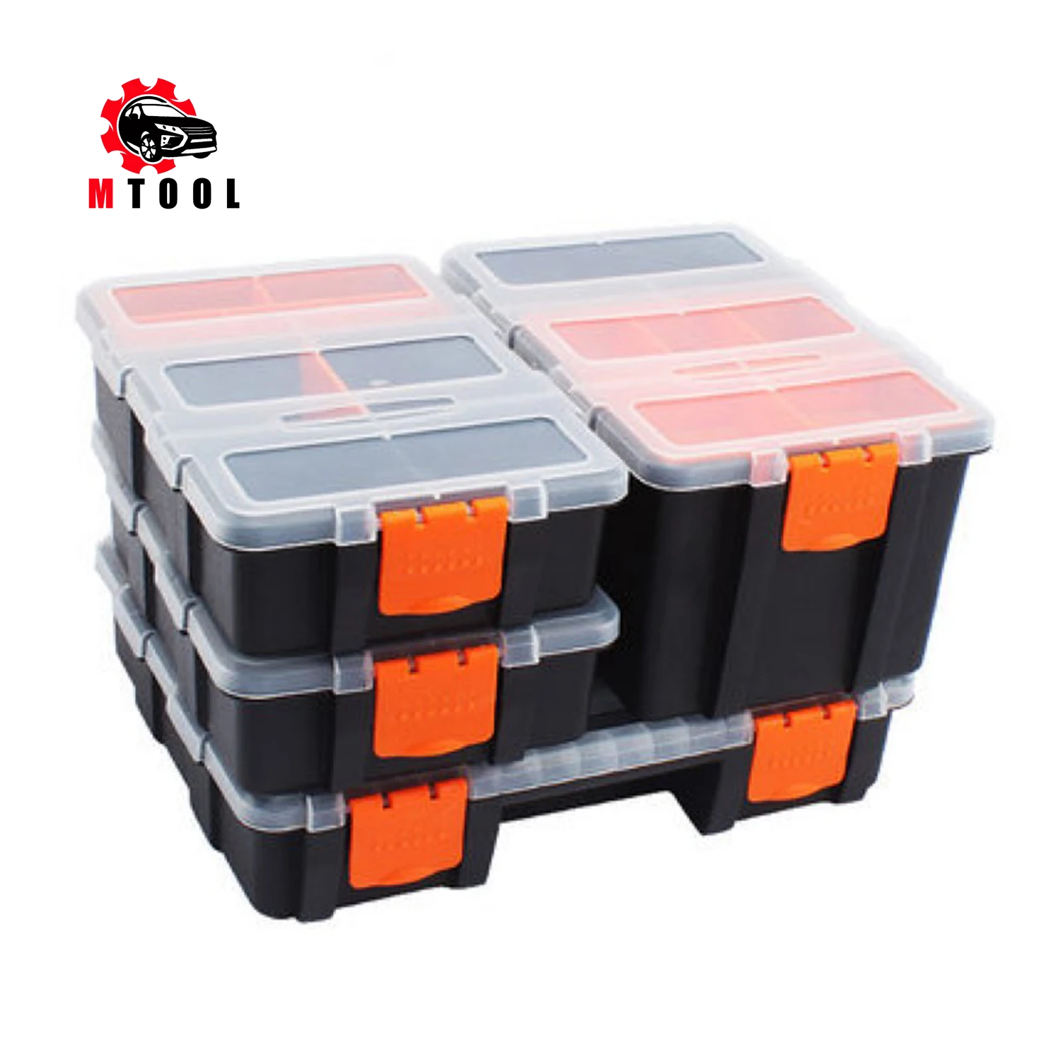 

4Pc/set Tool Case Components box Plastic Parts Combined Transparent Screw Containers Storage Case Hardware accessories tool box