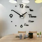 Новинка 2020, Креативные 3D настенные часы сделай сам, акриловые декоративные настенные часы для кухни, гостиной, столовой, домашний декор, настенные часы