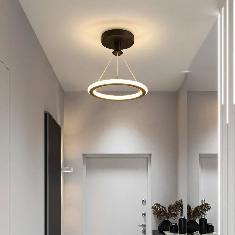 

Creativity LED Chandeliers Lamps For Living Room Bedroom Corridor Indoor Ring Lighting Lights Ceiling Mount Luminaire Lustre