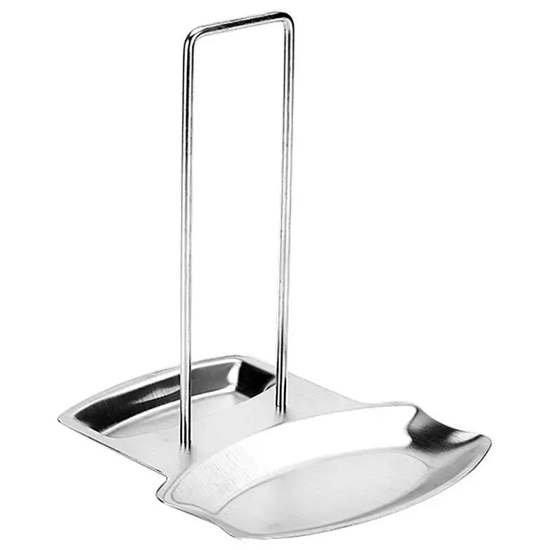 

Stainless Steel Pan Pot Cover Lid Rack Stand Spoon Holder Stove Organizer Home Storage Soup Spoon Rests Kitchen Tools