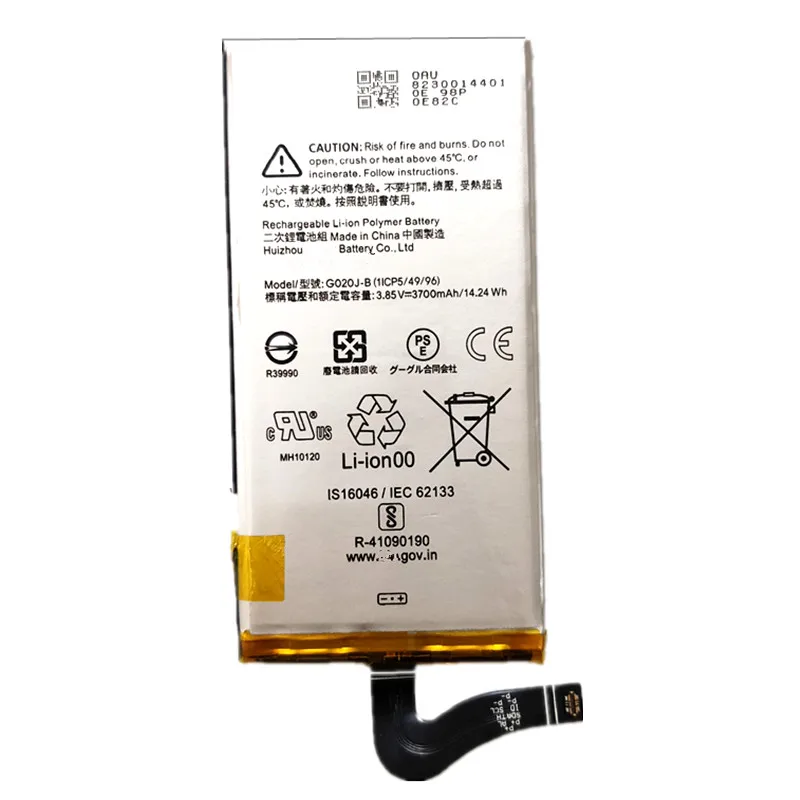 Запасной аккумулятор G020J-B для Google Pixel 4 XL Pixel4 Подлинная аккумуляторная батарея 3700