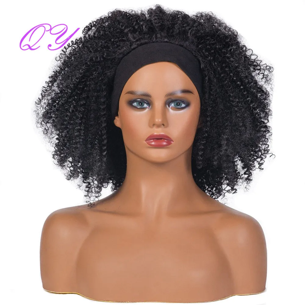 Marrom para Mulheres Qy-peruca Afro Feminina Cabelo Sintético Encaracolado Cor Preta Ombré Africanas Uso Diário 7 preta, ombré, marrom, para mulheres africanas, uso diário