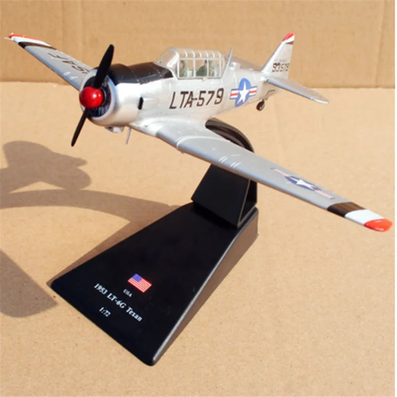 

1:72 Scale American LT-6G Texan Texas State Trainer Fighter Aircraft Model Diecast Alloy Airplane Display Collection for adult