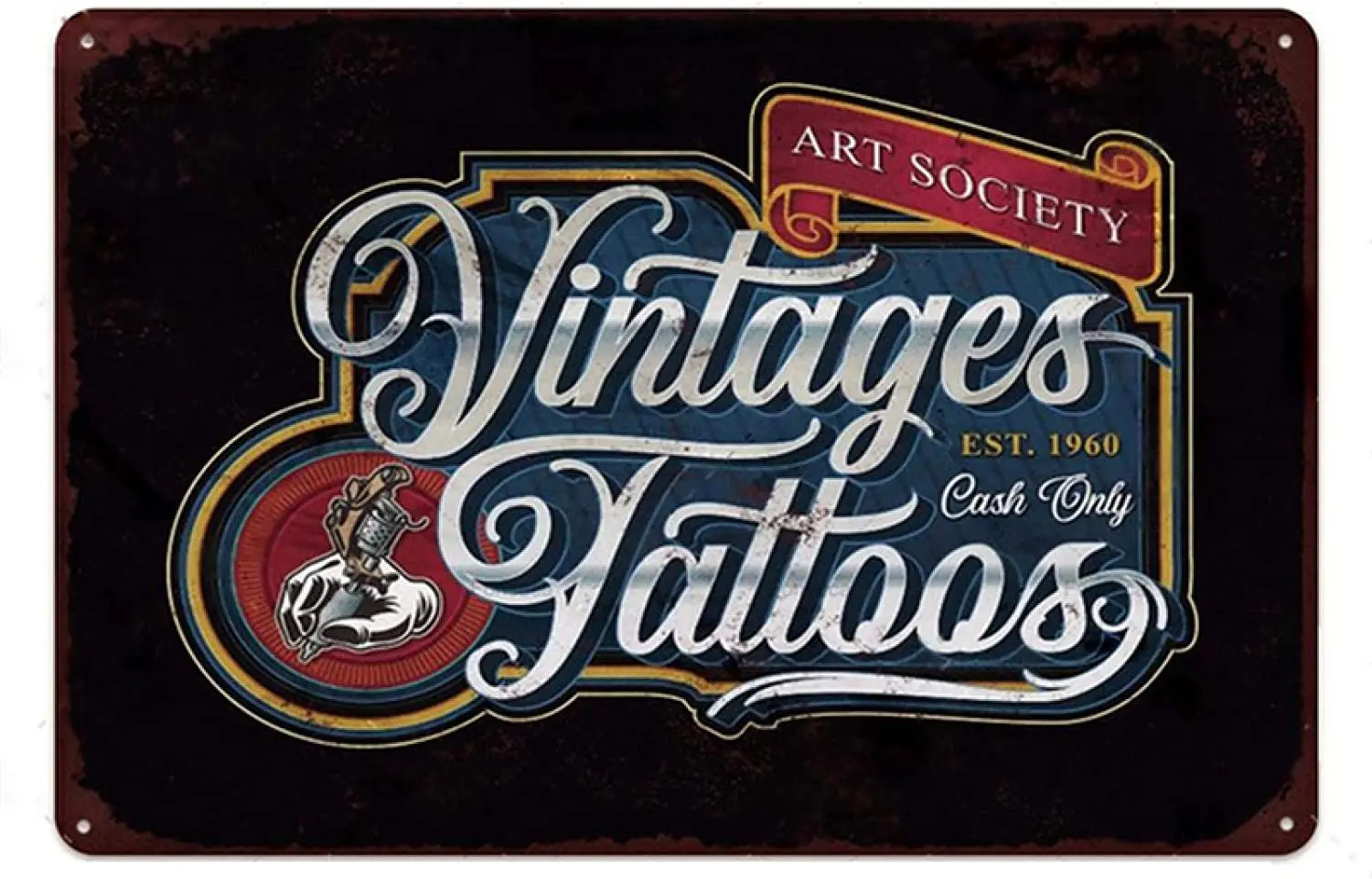 

Tattoo Tin Sign Retro Tattoo Studio Shop Wall Decoration Sexy Lady Metal Sign People Cave Sign Tin Plate Poster Plaque 20x30cm 9