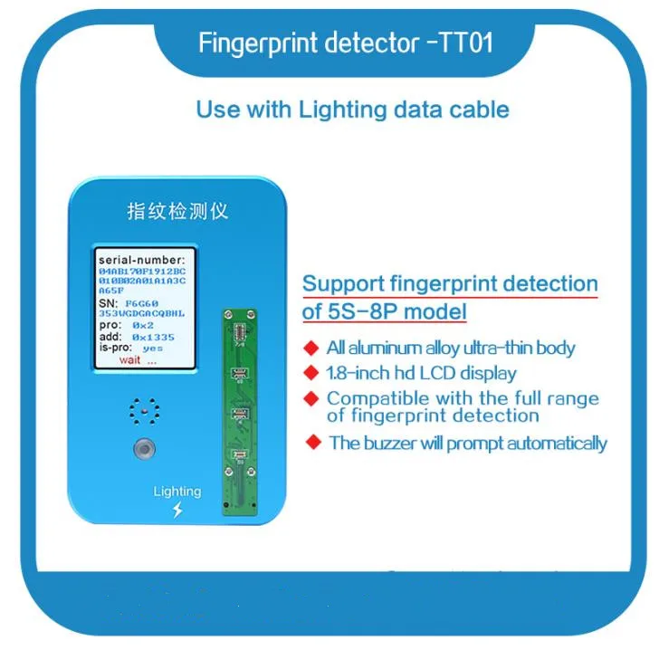 fingerprint tester JC-P7 PCIE NAND Программист Read rewrite flash former Memory инструмент для обновления для iPhone 5SE 6S 6SP 7 7 P для ipad Windows исправление ошибок - Цвет: fingerprint tester