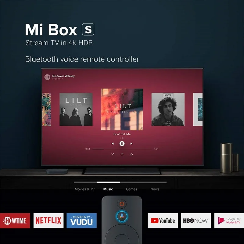 Глобальная версия Xiaomi Mi TV Box S 4K ТВ приставка Android 9 0 DOLBY Google Assistant Netflix Smart IPTV Декодер