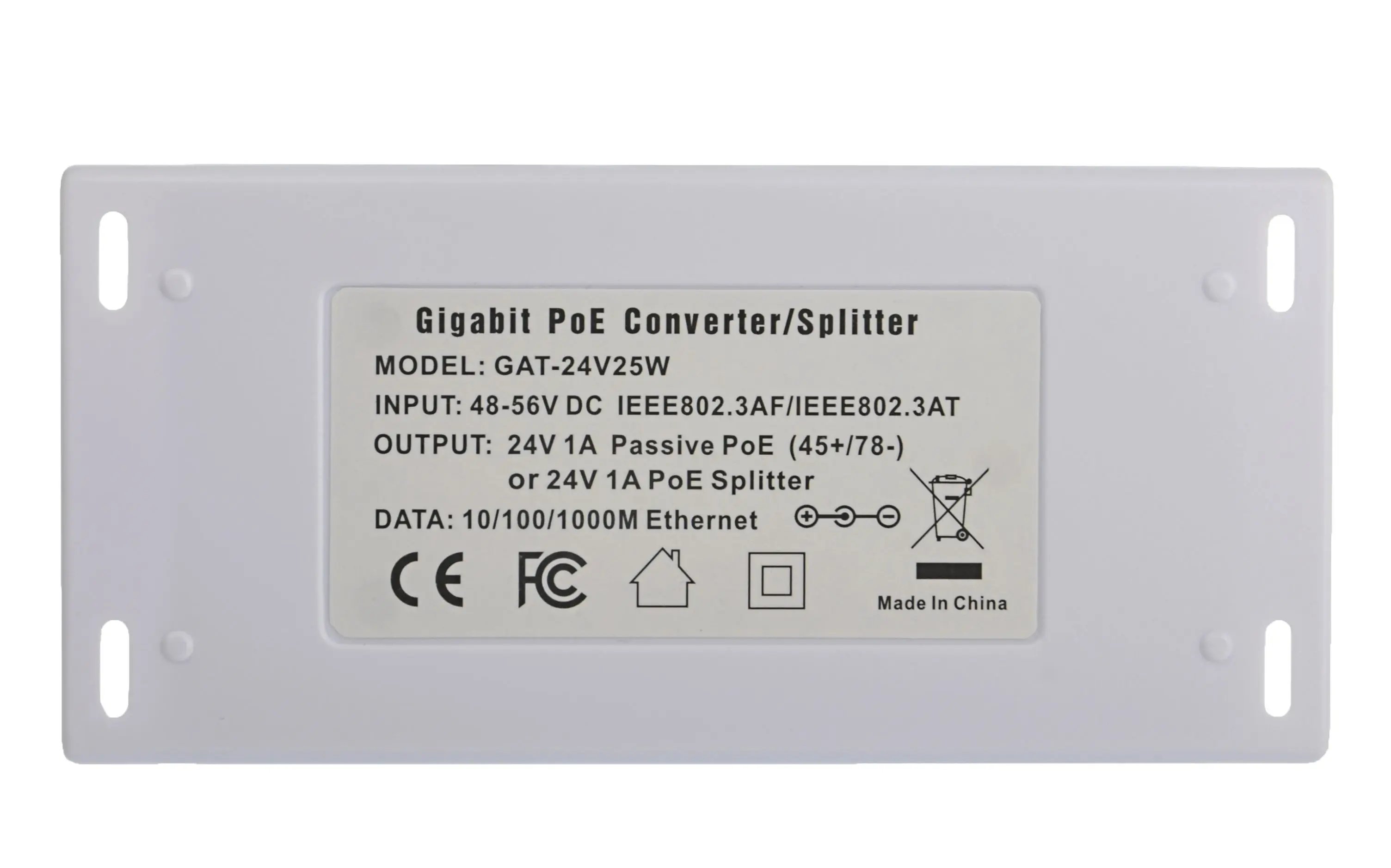 Преобразователь POE с 48 В до 24 разветвитель Ethernet-транзистор 802.3af/at вольт 25 Вт