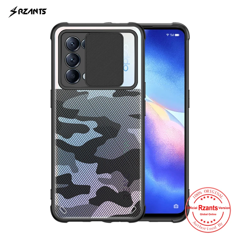 

Rzants For Oppo Reno5 Oppo Reno 5 Pro Case Hard [Camouflage Lens] Lens Protection Shockproof Slim Crystal Clear Cover