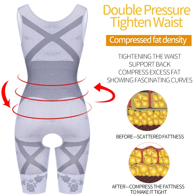 Женское корректирующее боди утягивающий корсет для всего тела из волокна талии