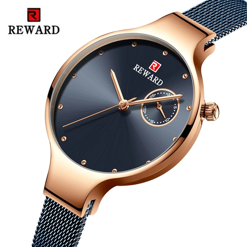 

REWARD Luxury Women Watches Complete Calendar Stainless Steel Strap Relogio Feminino Waterproof Bracelet Watch Ladies Clock 2020