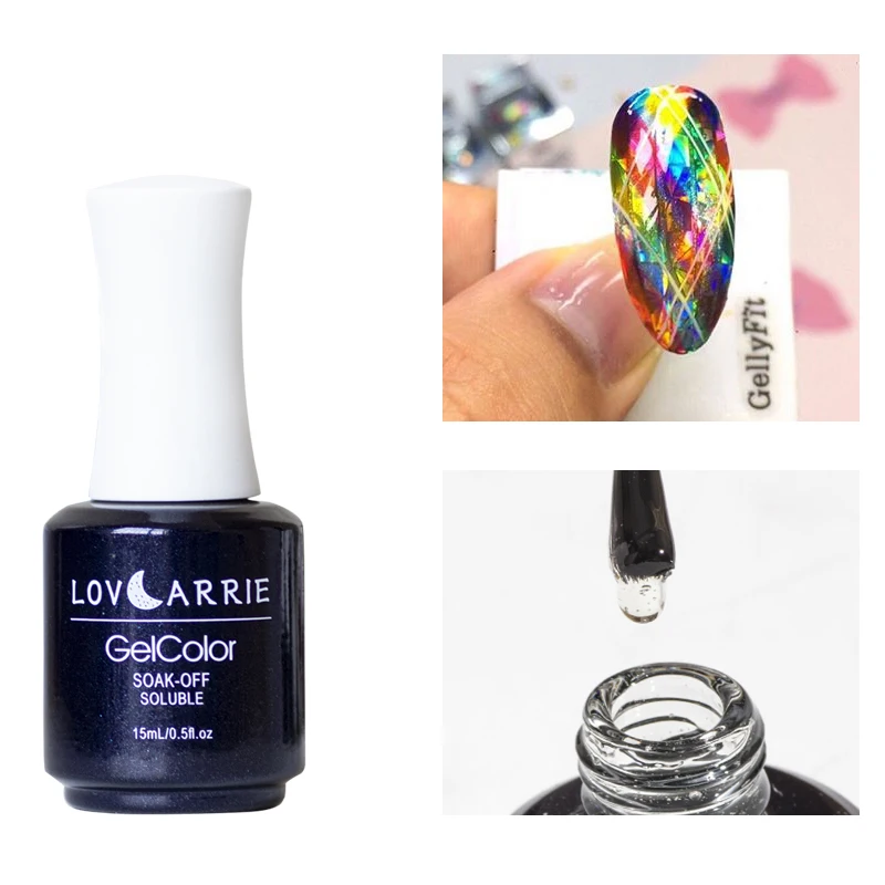 1 PCS Foil Gel LOVCARRIE 15 мл УФ Фольга для переноса ногтей s Гель-лак клей для фольги наклейки бумажные обертывания маникюр Дизайн ногтей украшения - Цвет: 1 PCS Foil Gel