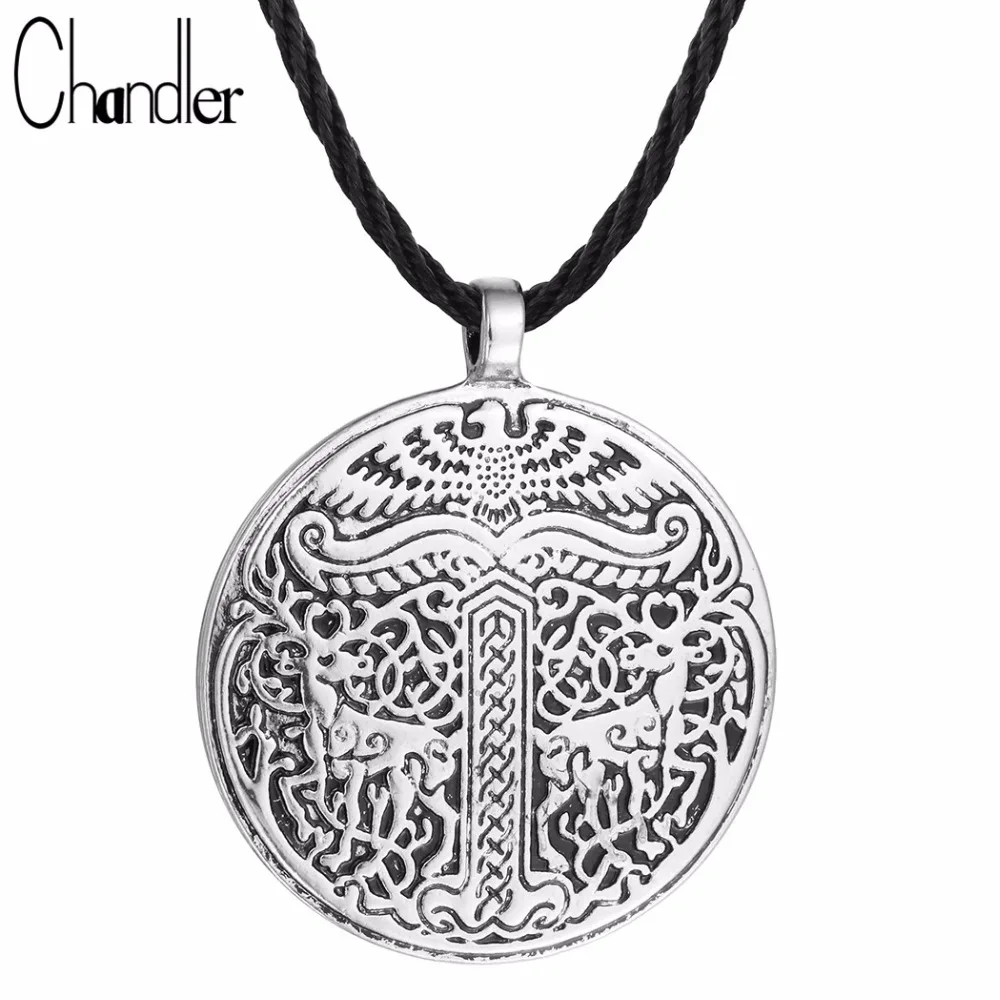 Чандлер античное Дерево жизни дерево ирминсул викинги олень подвеска ожерелья