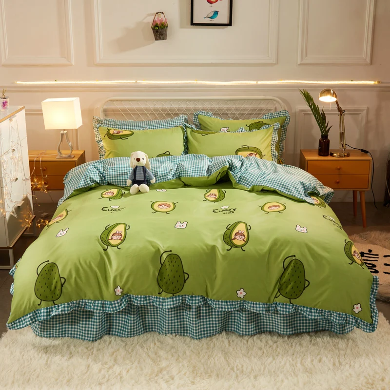 Комплекты постельного белья с фруктами комплекты двойным пододеяльником и