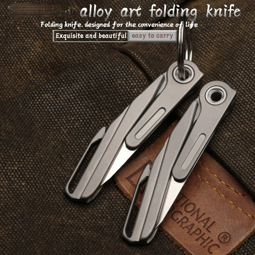 

Titanium Alloy Folding Knife Surgical Blade 11 Mini Folding Knife Emergency Cutting Knife Portable Outdoor Rescue Tool Knife