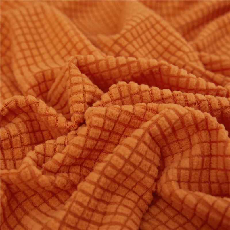 Чехол для дивана однотонный жаккардовый мягкий оранжевый 45012 | Дом и сад