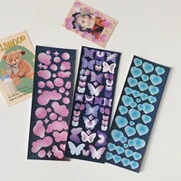 cute butterfly heart laser decorative stickers scrapbooking doodling collage material diy diary album stationery korean sticker