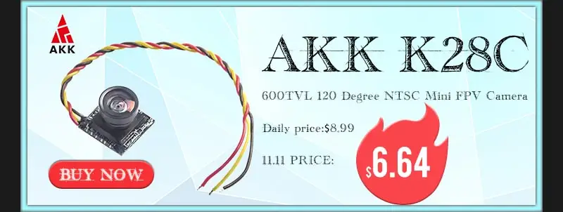 AKK FPV TS5828L 5,8G 600MW 40Ch мини av-передатчик для FPV мультикоптера
