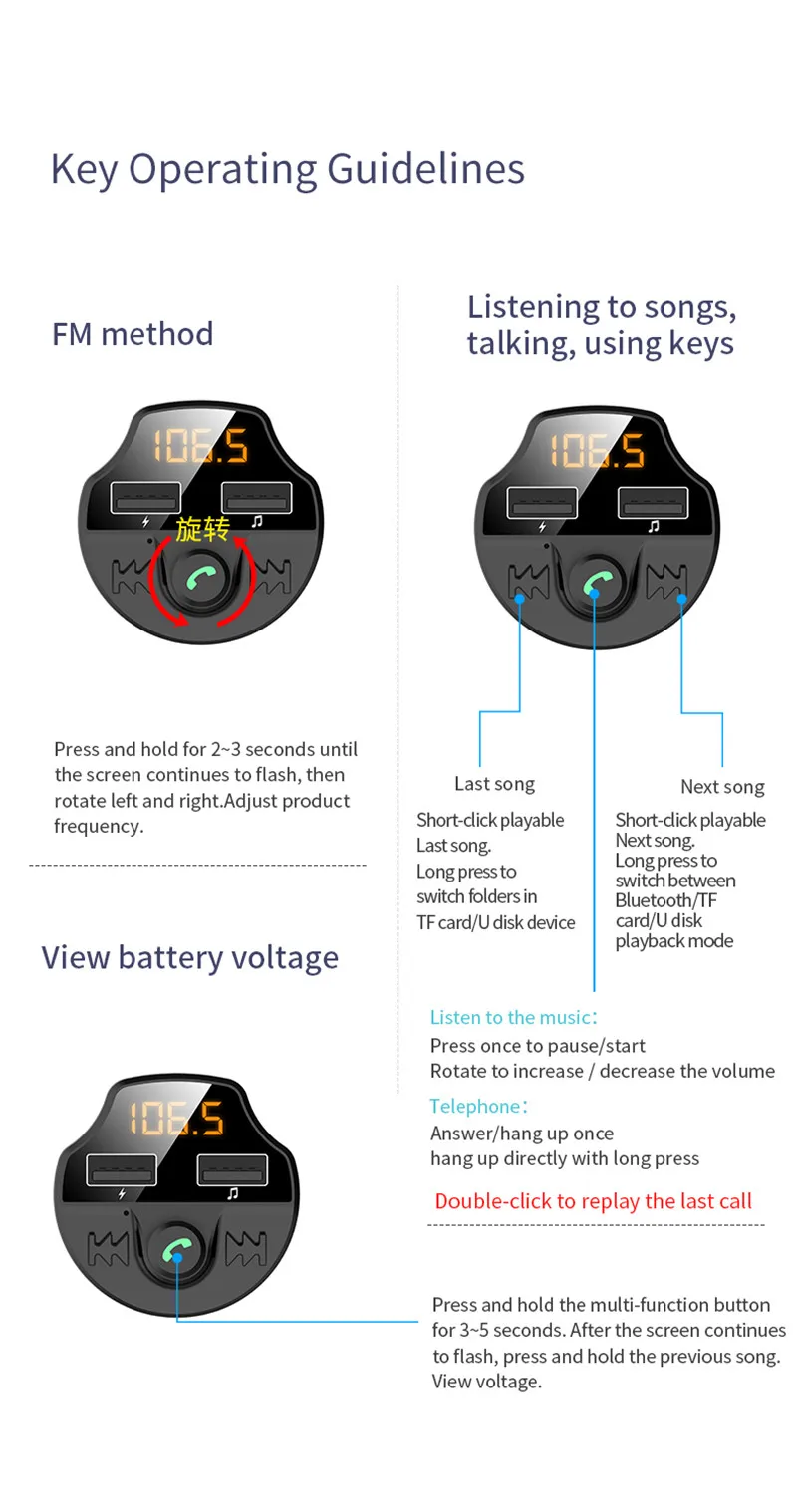 Bluetooth 5,0 автомобильное зарядное устройство MP3 быстрое автомобильное зарядное устройство 3.1A Dual USB для Alfa Romeo 159 147 156 5 Giulietta Mito GT 166 Brera Gtv 164
