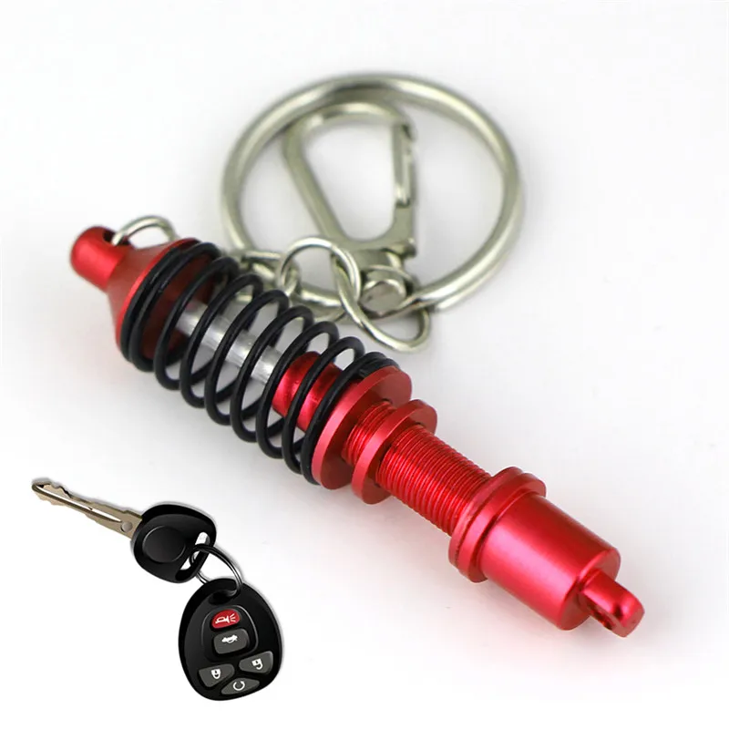 

Adjustable Brand new High quality shock absorber Cool as gift Metal Keychain Spring Car Part Shock Absorber Keyring Alloy Gift